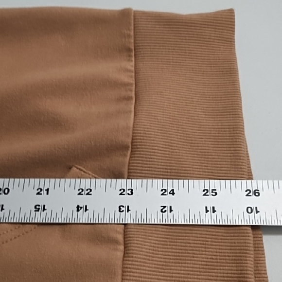 Cozy Tan/Brown Fleece Zip up Hoodie Sweatshirt - Picture 4 of 12